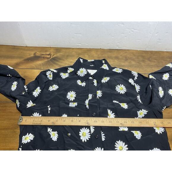 Kate Spade Floral Bee Size Medium Long Sleeve Button Down Blouse - Picture 10 of 12